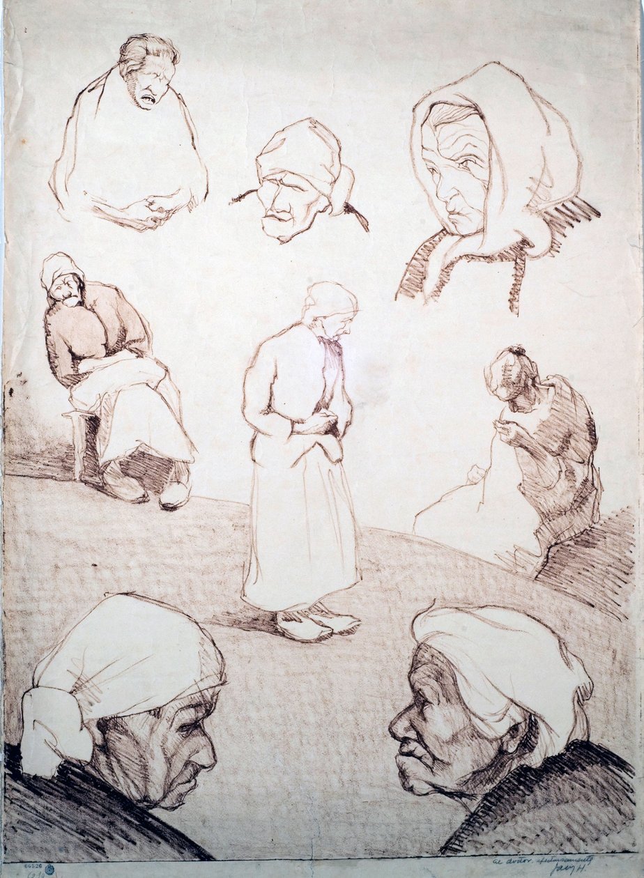 Huit études de femme âgée - Guillermo Facio Hebequer