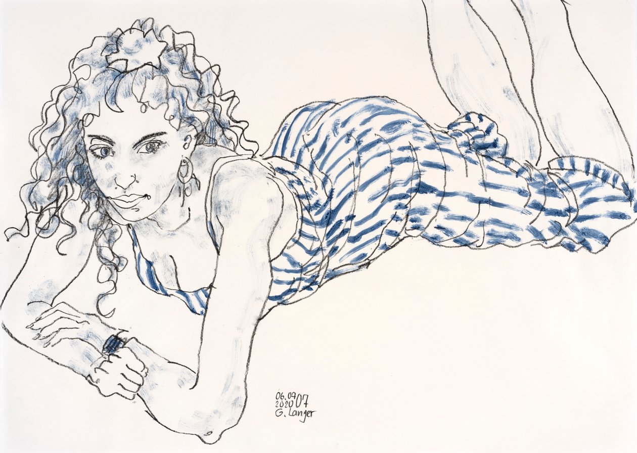 Femme couchée, Rêve de fille - Gunter Langer