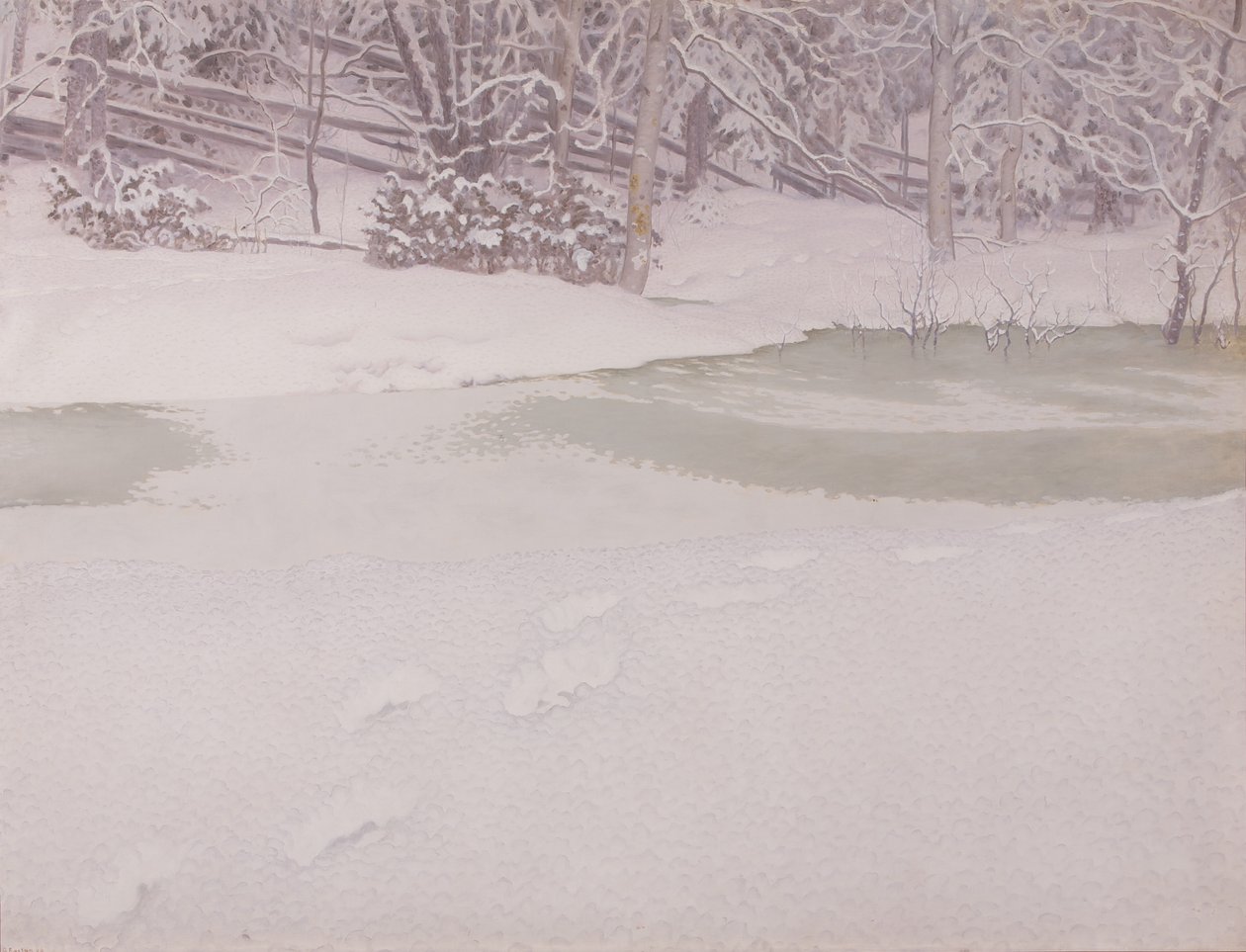 Neige fraîchement tombée - Gustaf Fjæstad