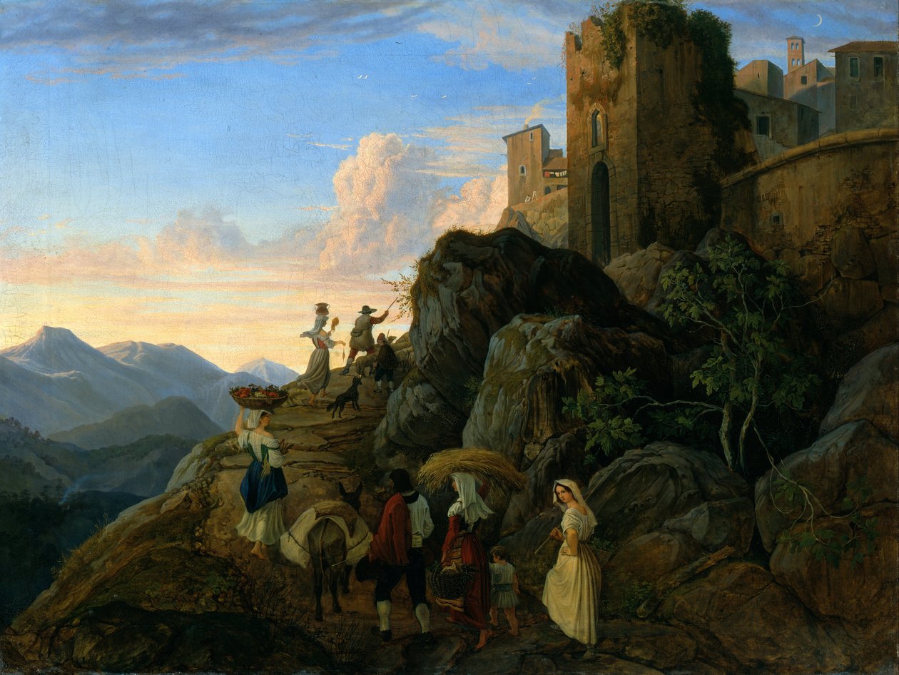 Civitella (soir) - Gustav Karl Ludwig Richter