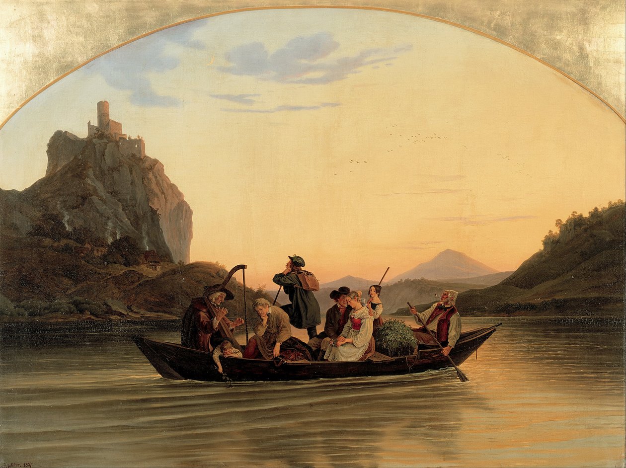 Traversée à Schreckenstein - Gustav Karl Ludwig Richter