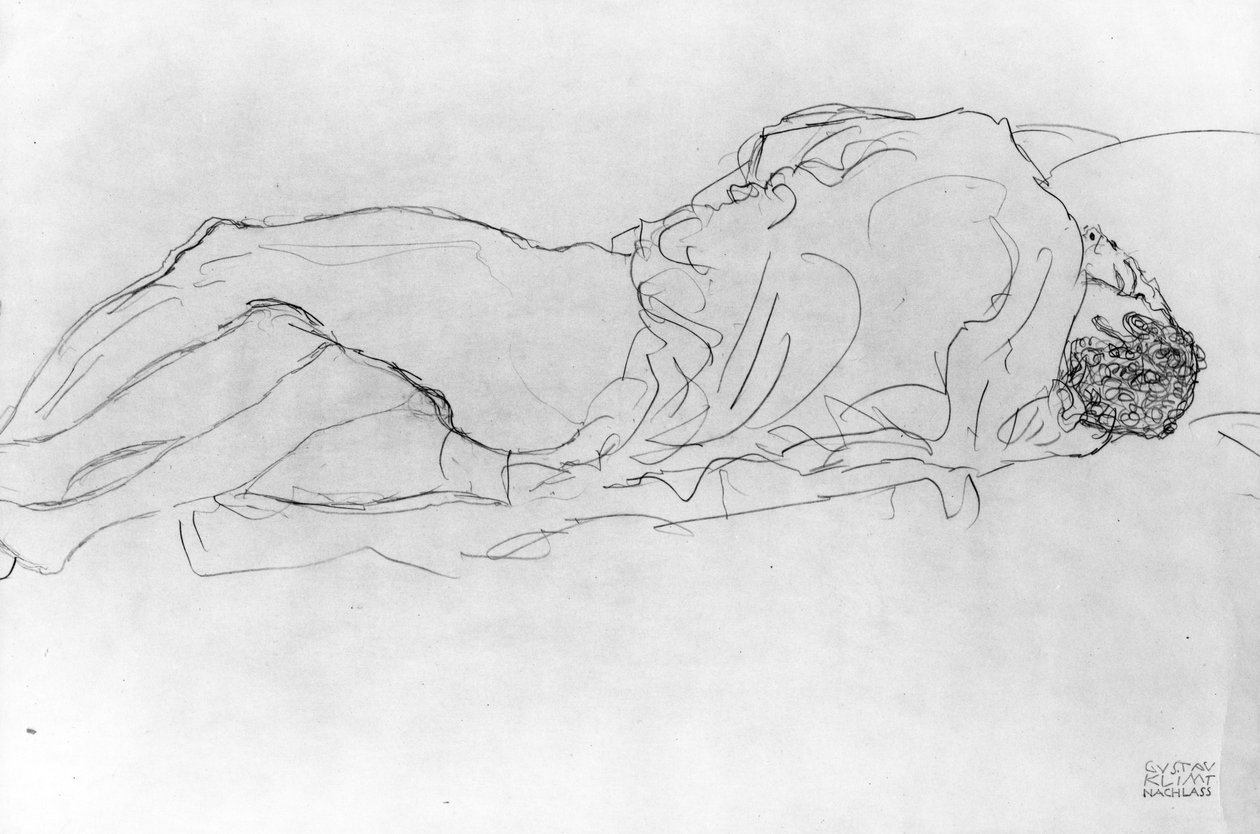 Couple au lit, vers 1915 - Gustav Klimt