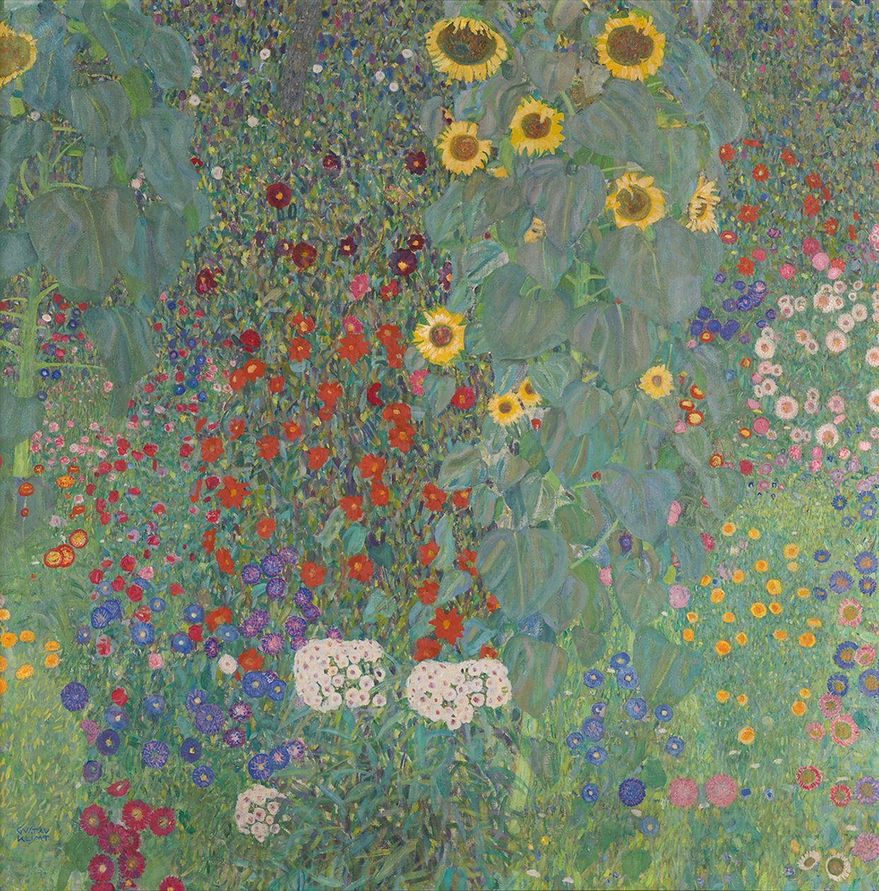 Jardin avec des tournesols à la campagne - Gustav Klimt