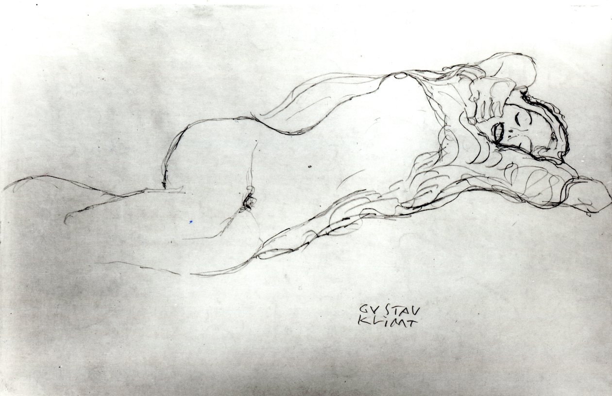 Femme Allongée - Gustav Klimt