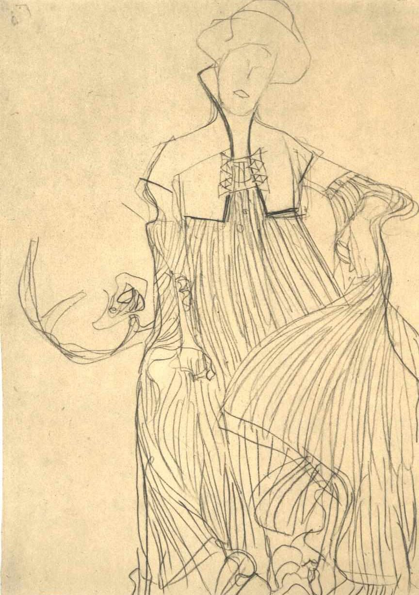Femme assise de face - Gustav Klimt