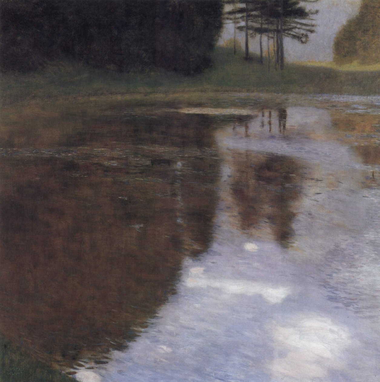 Étang tranquille dans le parc du château de Kammer - Gustav Klimt