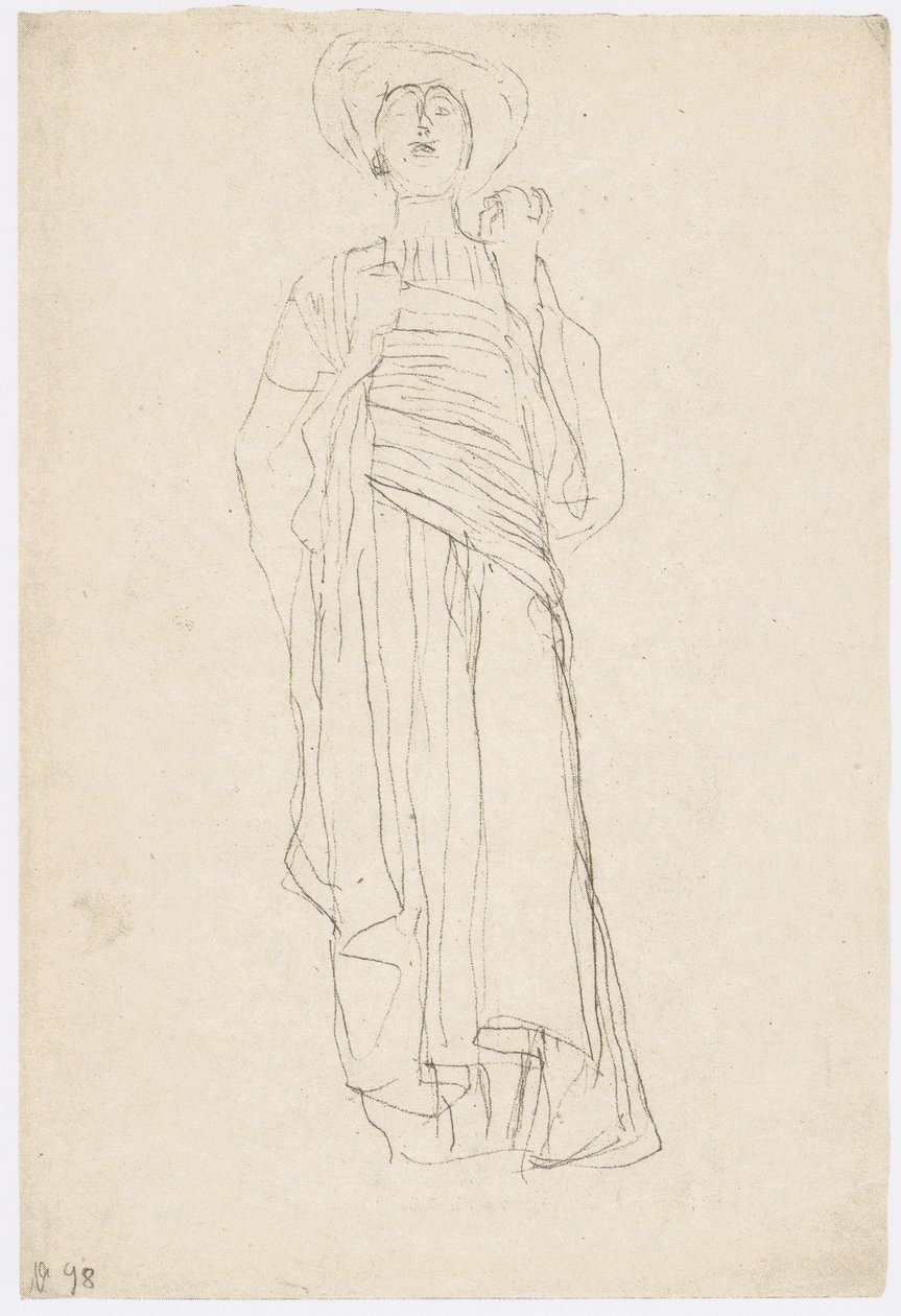 Figure féminine avec toge (étude pour « Justitia ») - Gustav Klimt
