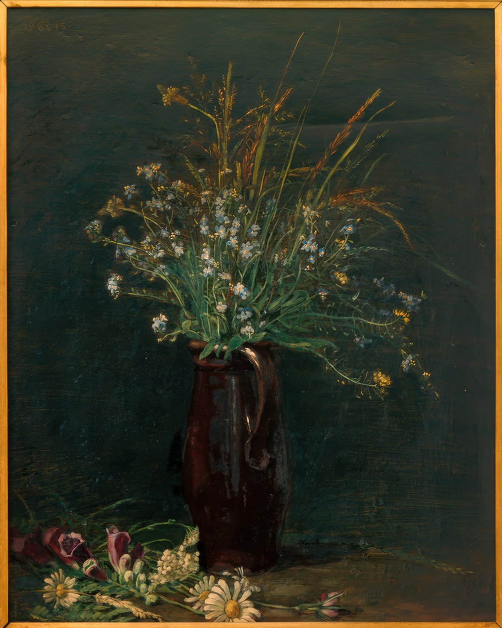 Nature morte de myosotis - Gustav Crecelius