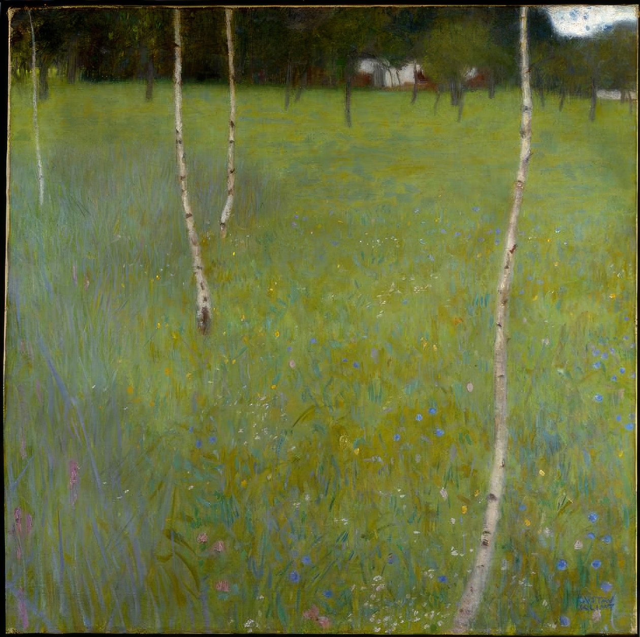 Ferme avec des bouleaux (Jeunes bouleaux) - Gustav Klimt