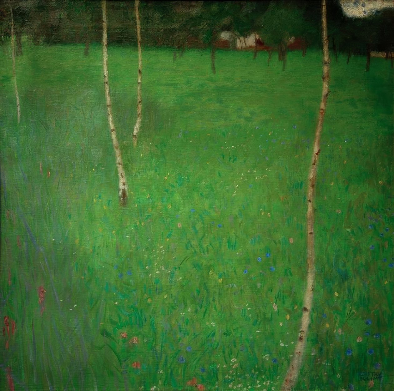 Ferme avec bouleaux - Gustav Klimt