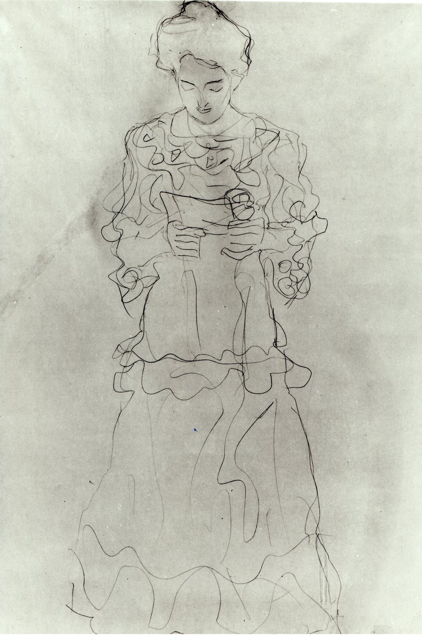 Fille Lisant I - Gustav Klimt