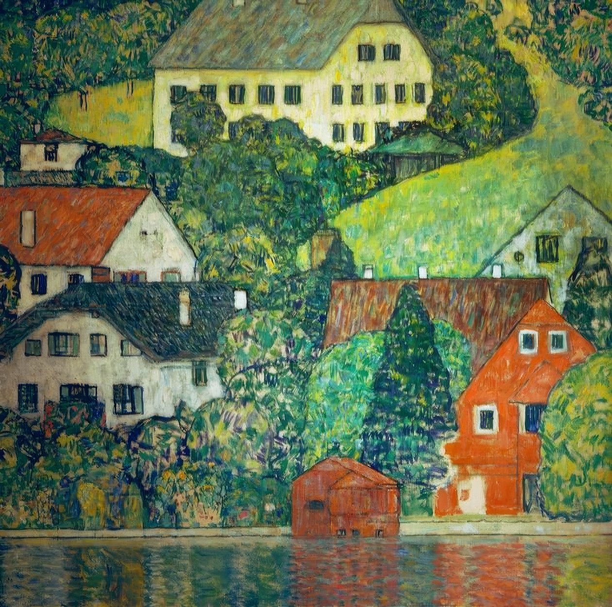 Maisons à Unterach am Attersee - Gustav Klimt