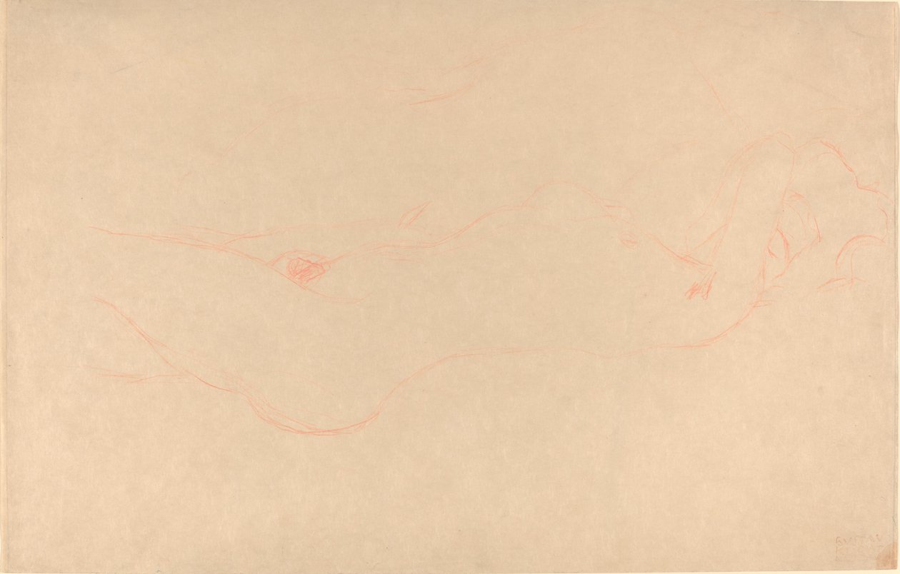 Femme allongée - Gustav Klimt