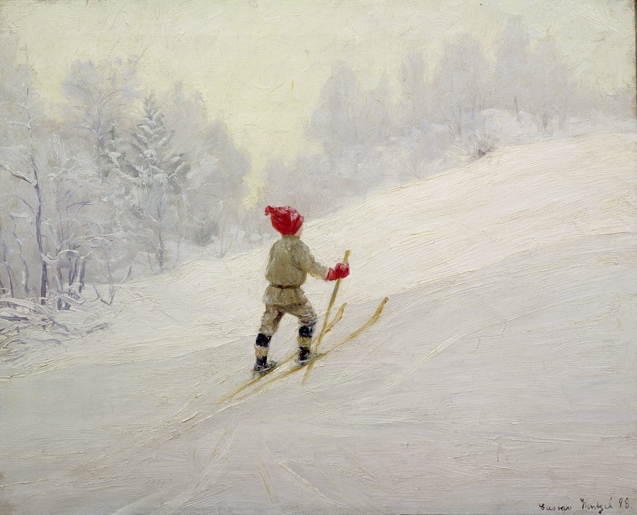 Entraînement de ski - Gustav Wentzel