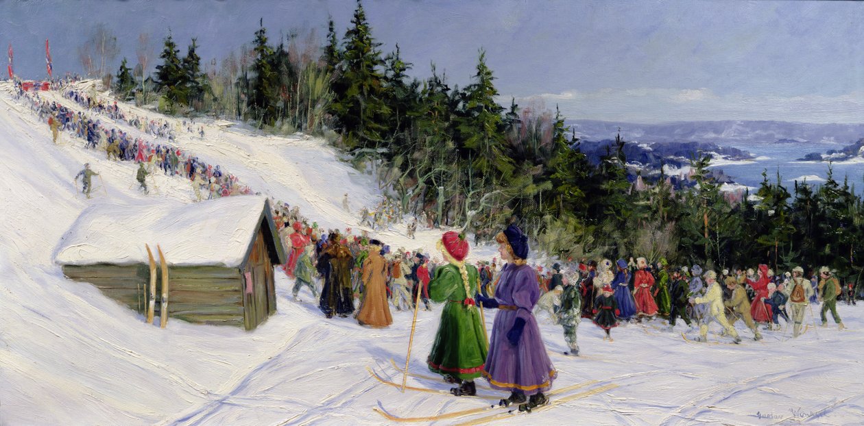 Compétition de ski à Fjelkenbakken - Gustav Wentzel