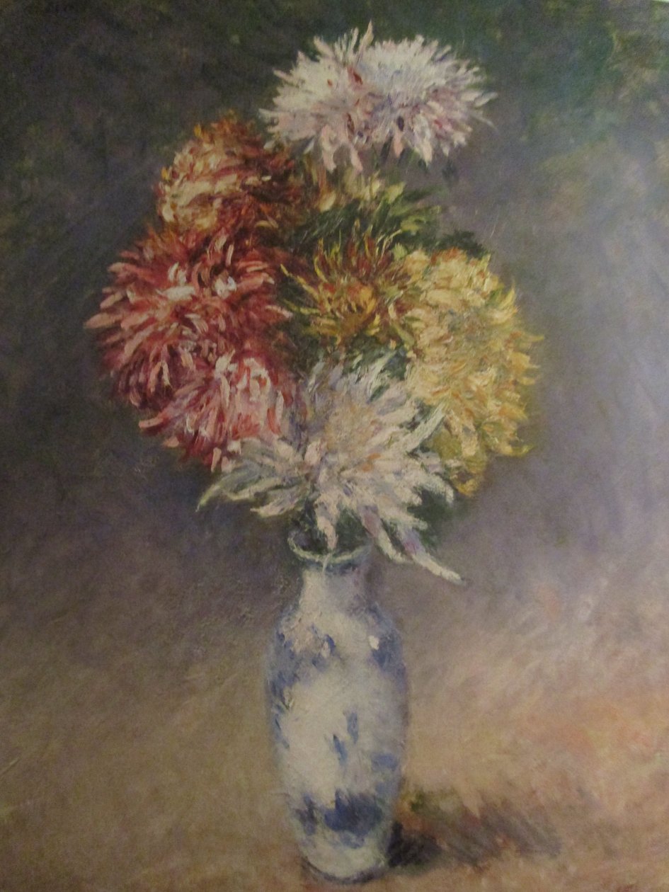 Chrysanthèmes dans un vase - Gustave Caillebotte