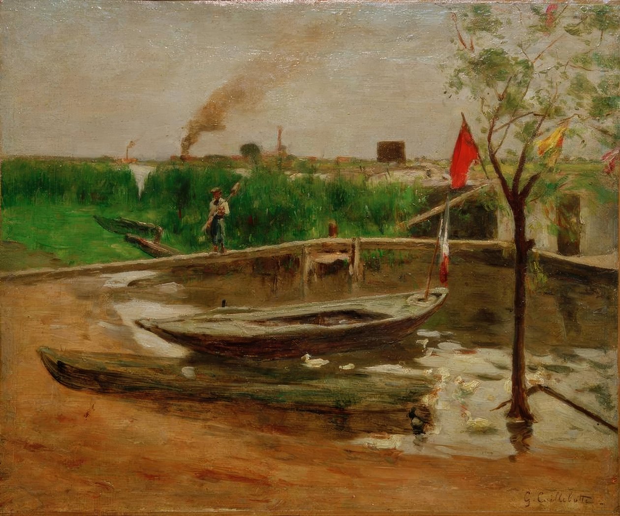 Remise de barques près de Porte Marly - Gustave Caillebotte
