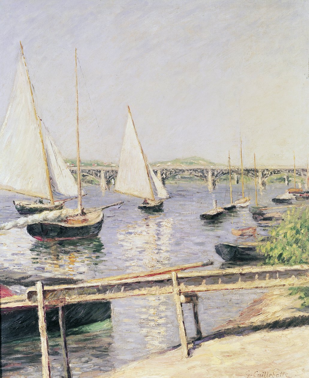 Voiliers à Argenteuil, c.1888 - Gustave Caillebotte