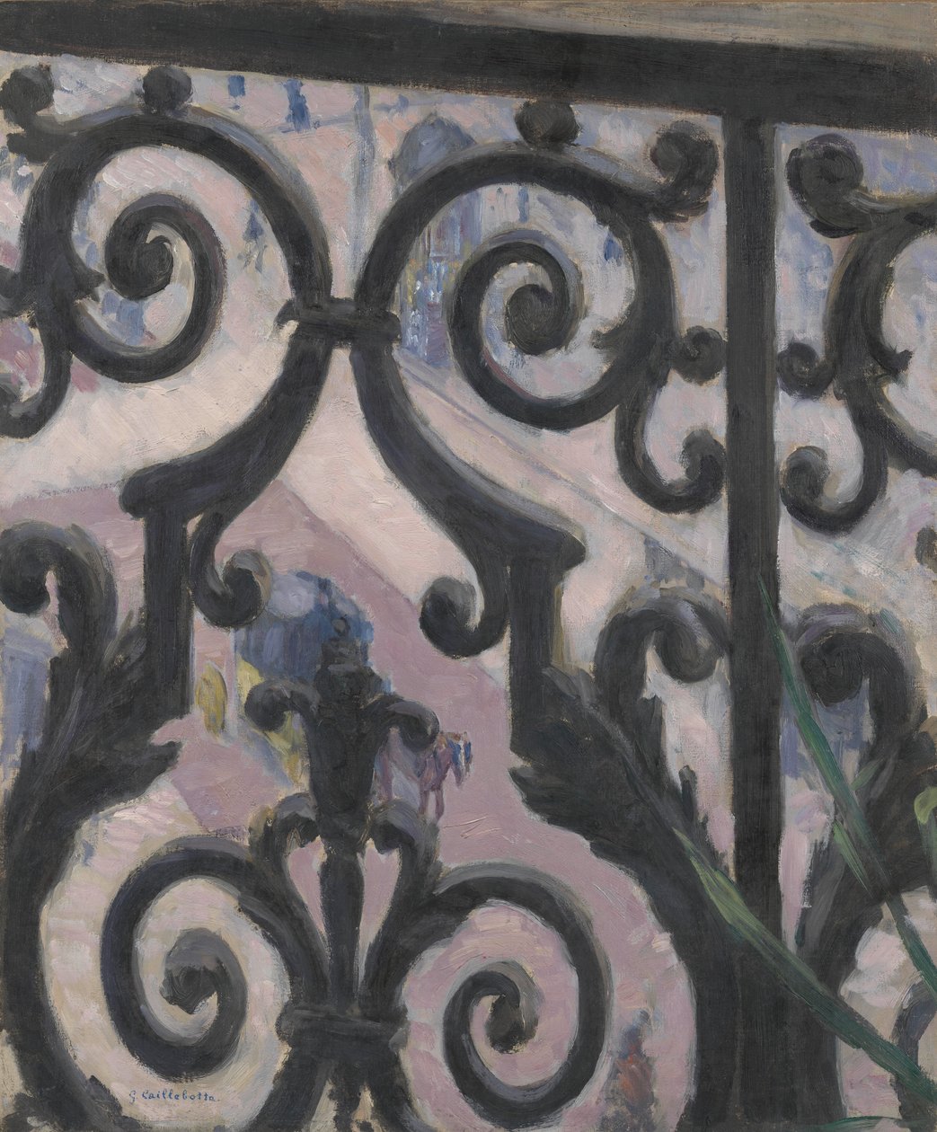 Vue à travers un balcon - Gustave Caillebotte