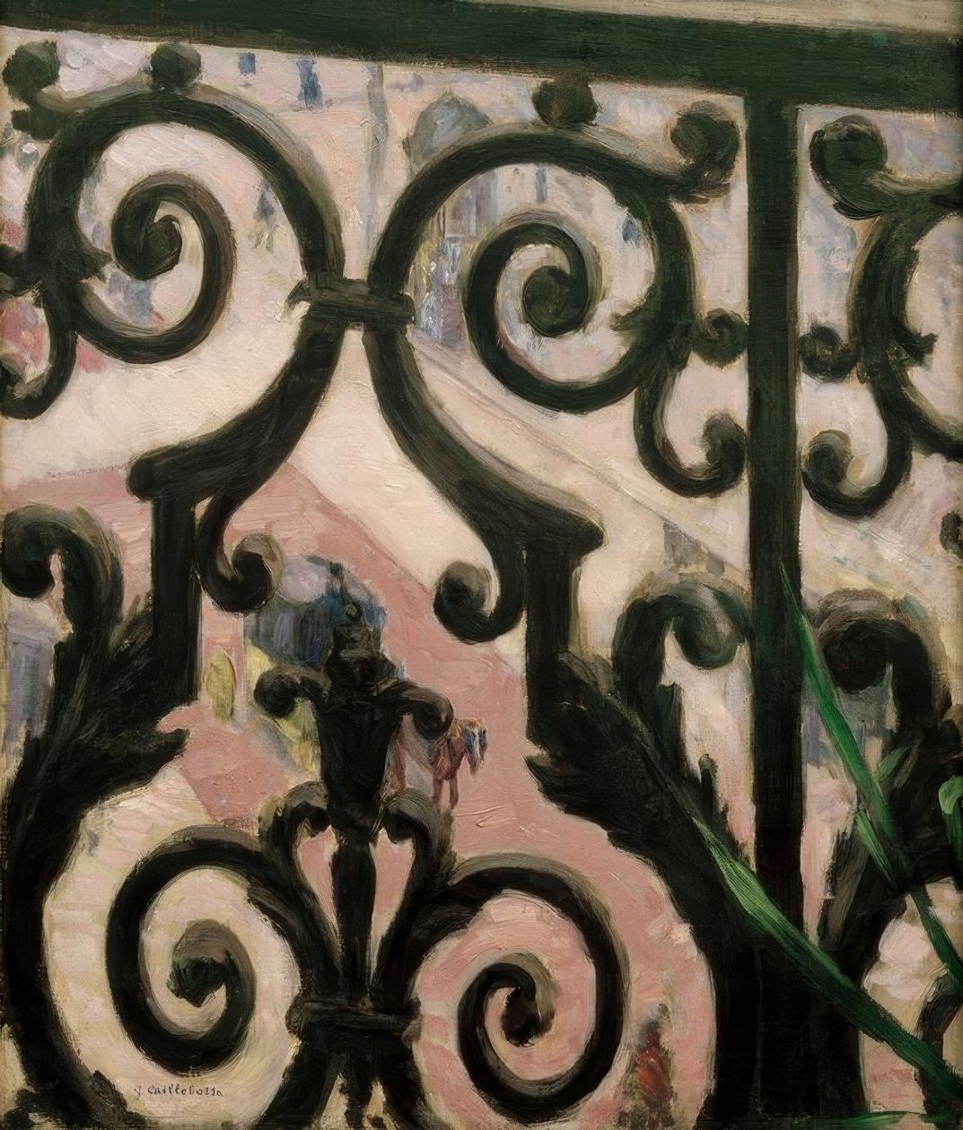 Vue prise à travers un balcon - Gustave Caillebotte