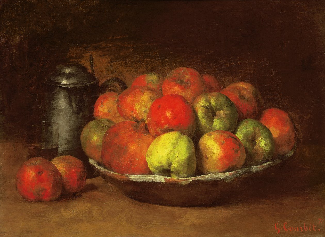 Nature morte avec pommes et grenade, 1871-72 - Gustave Courbet