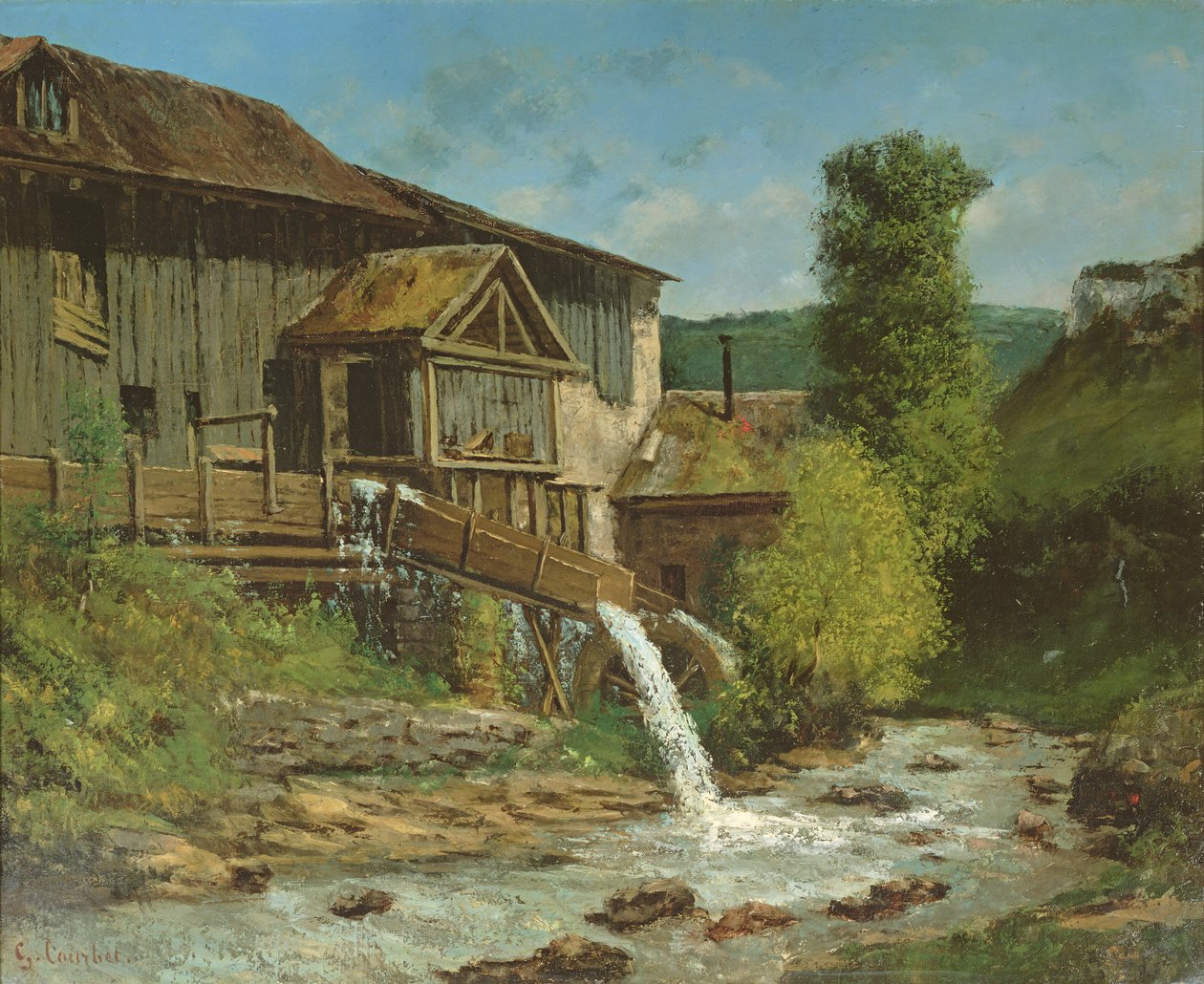 La Scierie sur la rivière Gauffre - Gustave Courbet