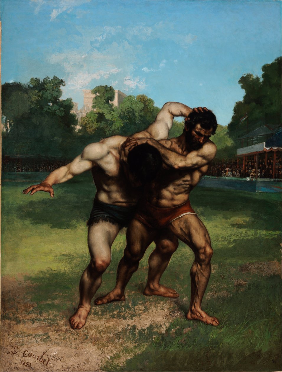 Les Lutteurs - Gustave Courbet