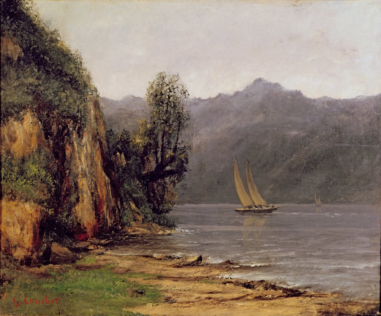 Vue du Lac Léman, c.1873-77 - Gustave Courbet