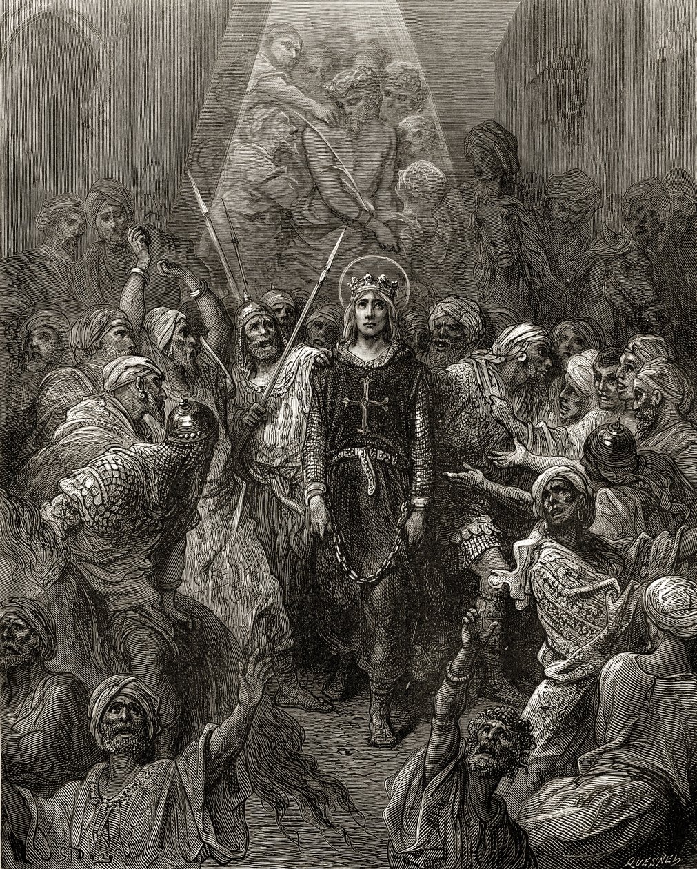 Le roi Louis IX (1214-70) prisonnier en Égypte, illustration de 