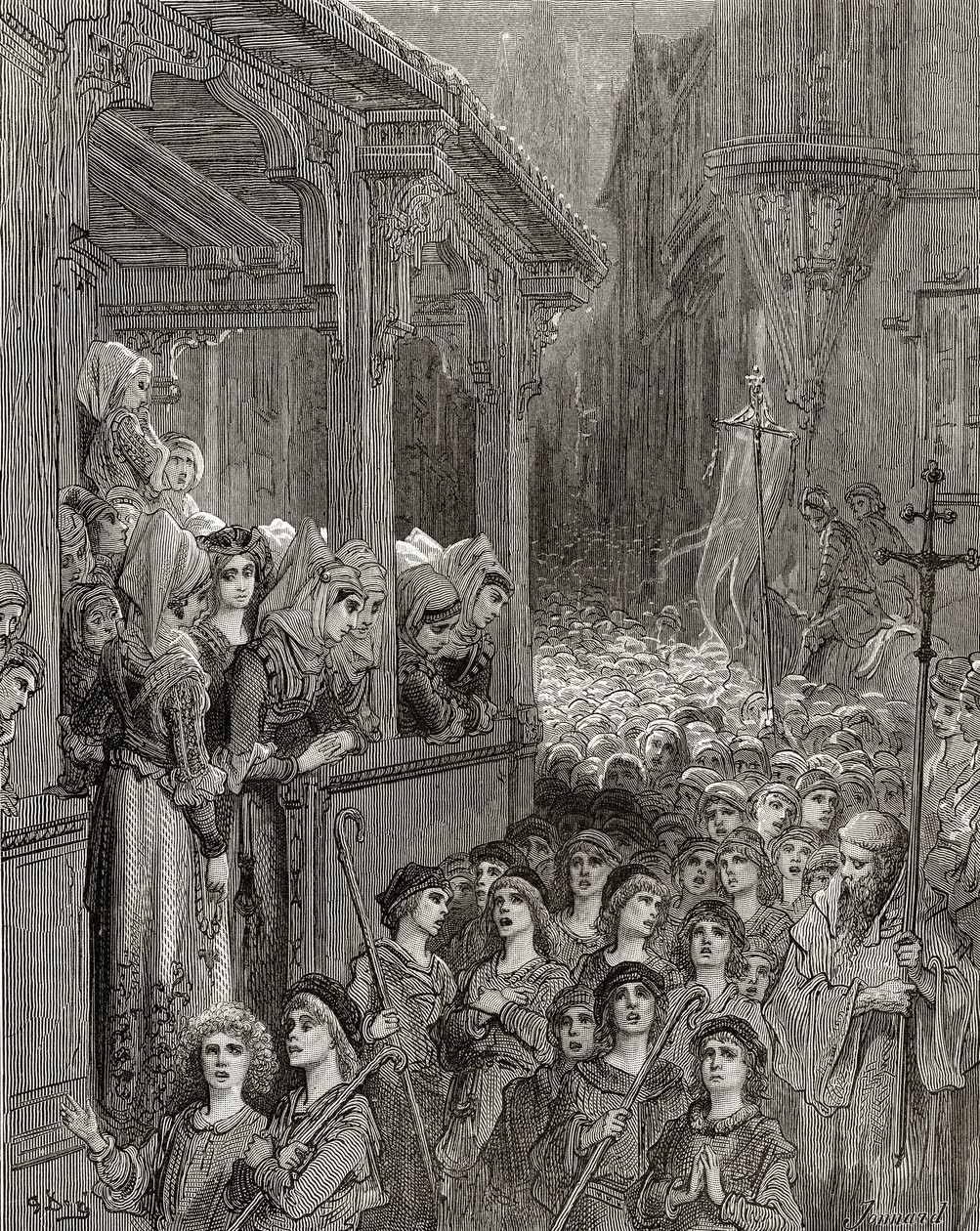 La croisade des enfants en 1212, illustration de 