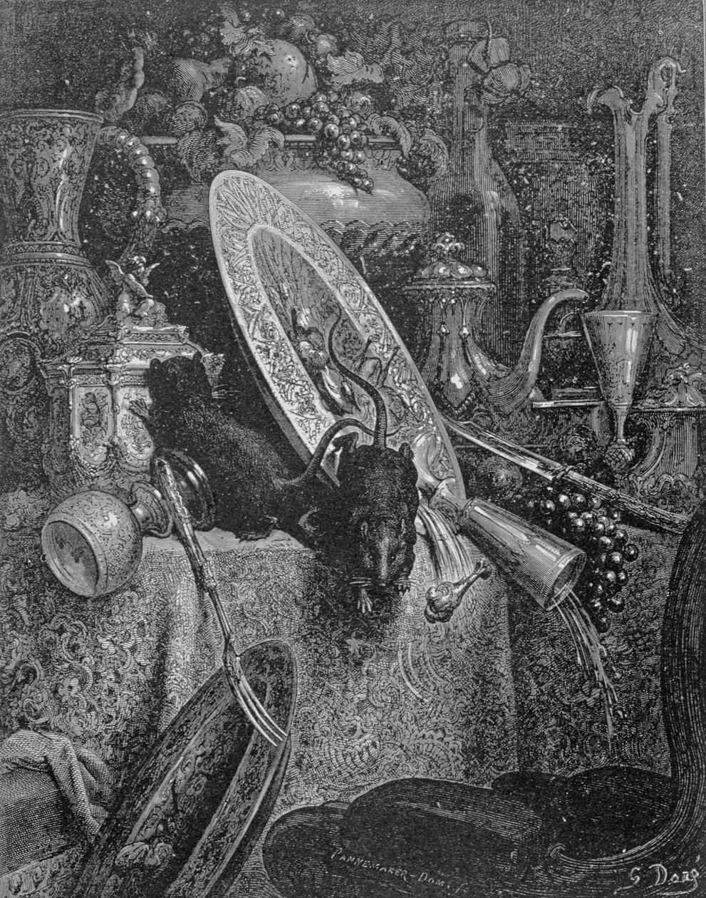 Le Rat de ville et le Rat des champs, illustration des 