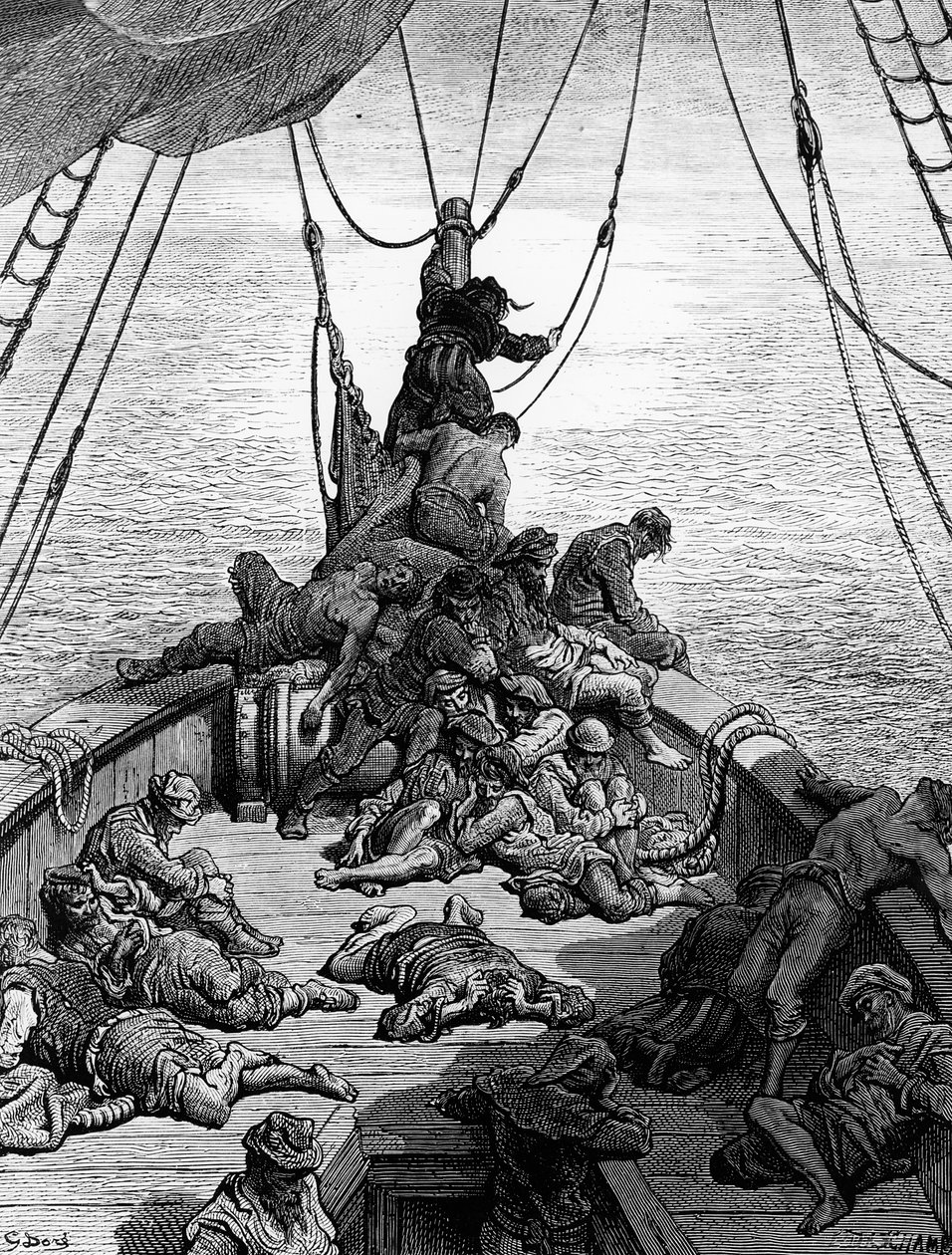 Les marins calmes et tourmentés par la soif, scène de 