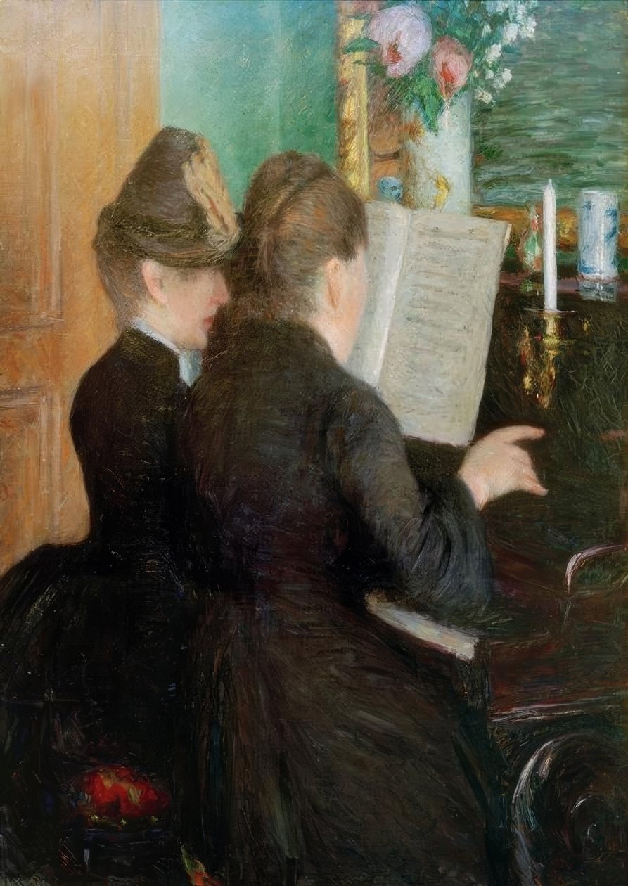 La leçon de piano - Gustave Caillebotte
