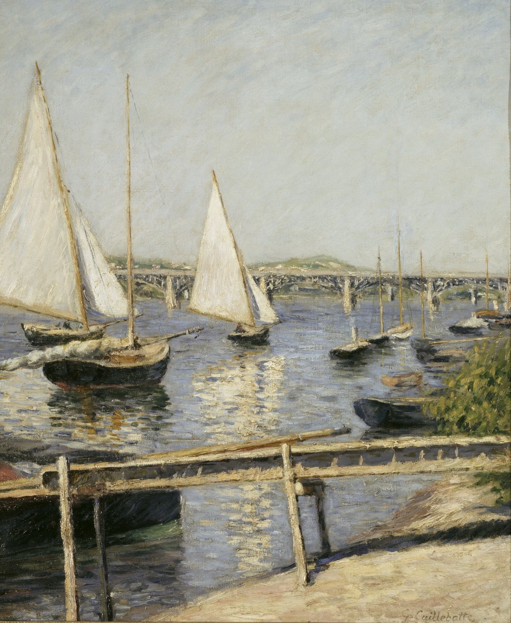 Voiliers à Argenteuil - Gustave Caillebotte