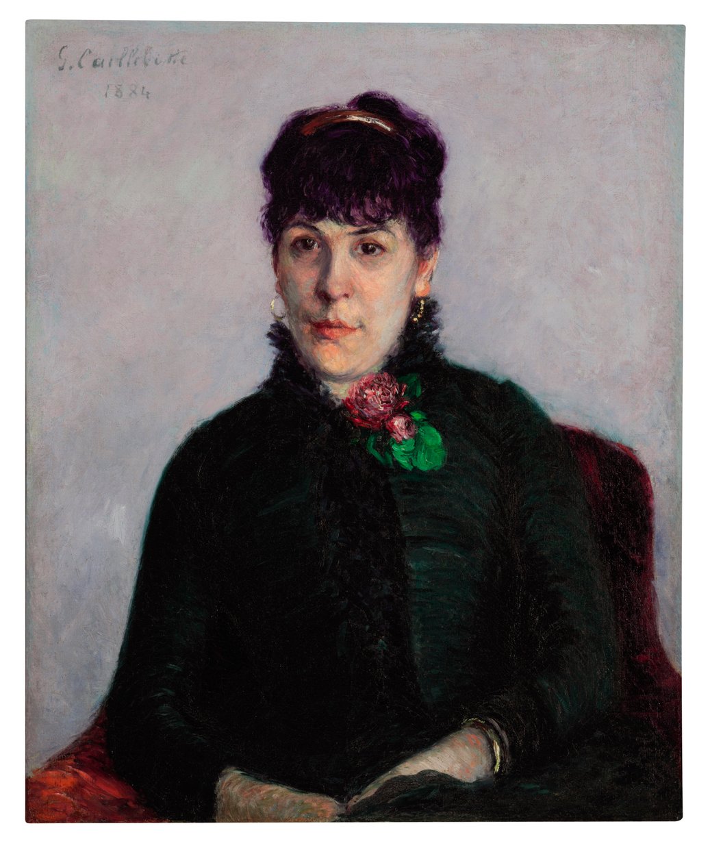 Femme avec une rose, 1884 - Gustave Caillebotte