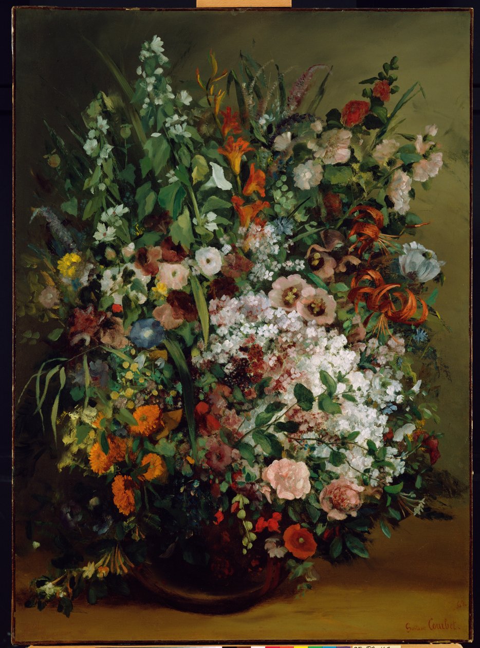 Bouquet de fleurs dans un vase - Gustave Courbet