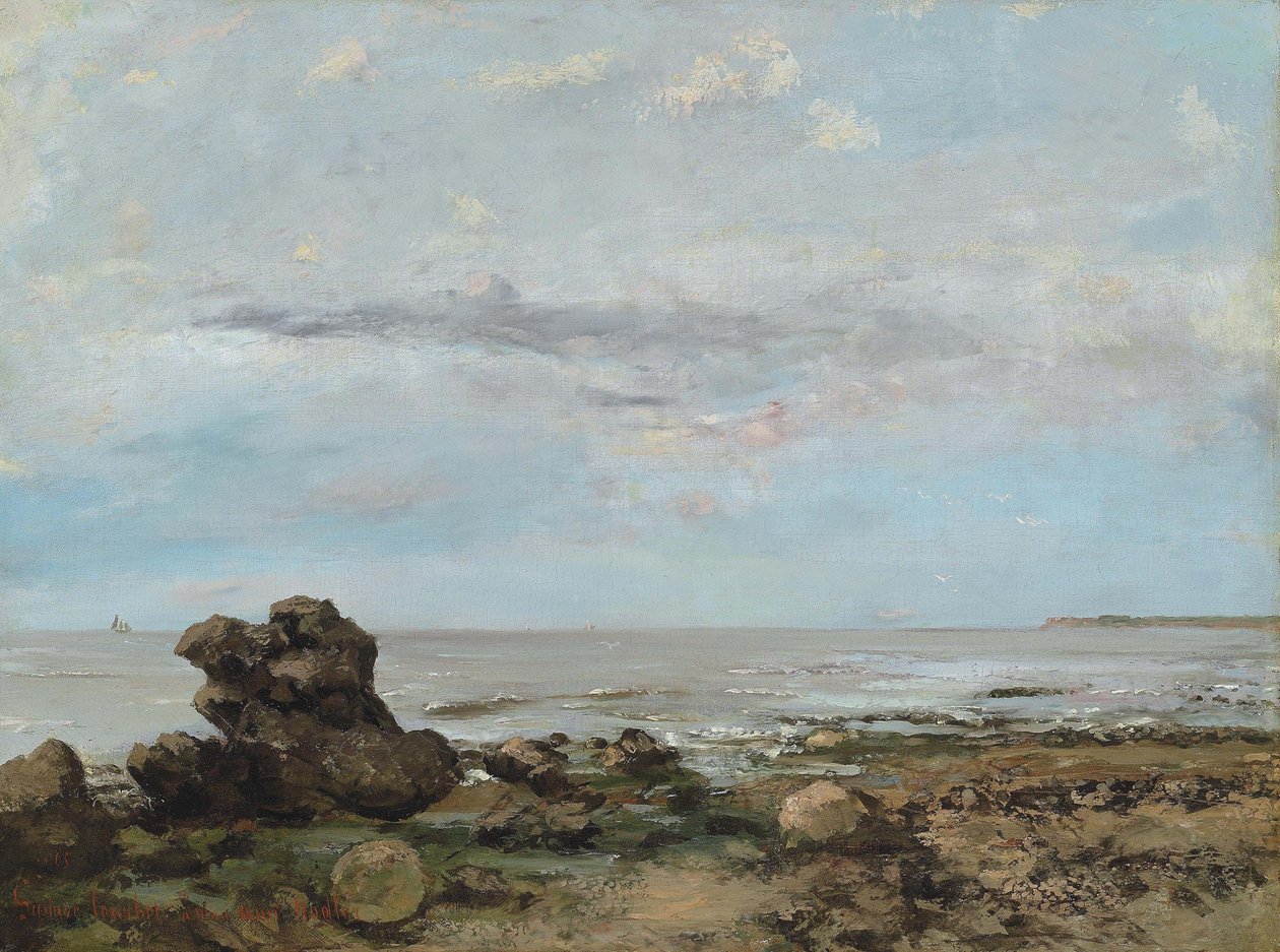 La plage de Trouville - Gustave Courbet