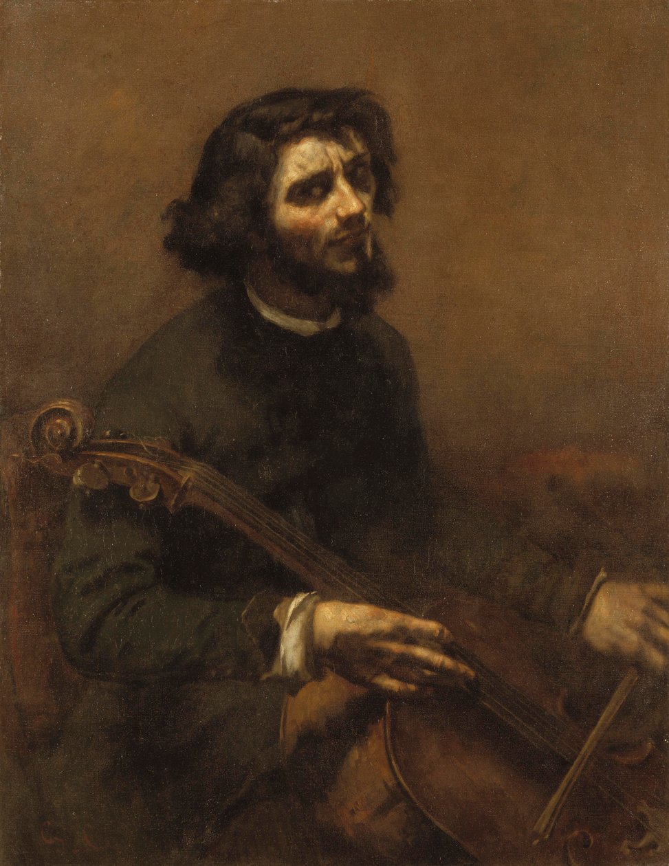 Le violoncelliste (autoportrait), 1847 - Gustave Courbet