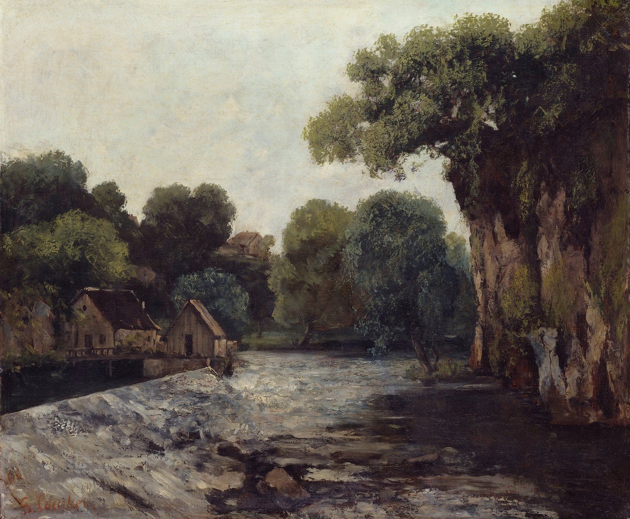 Le Barrage au Moulin - Gustave Courbet