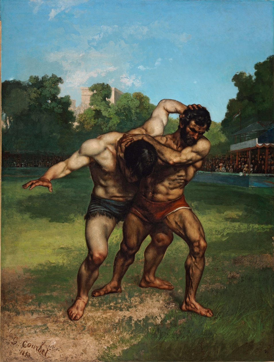 Les lutteurs - Gustave Courbet