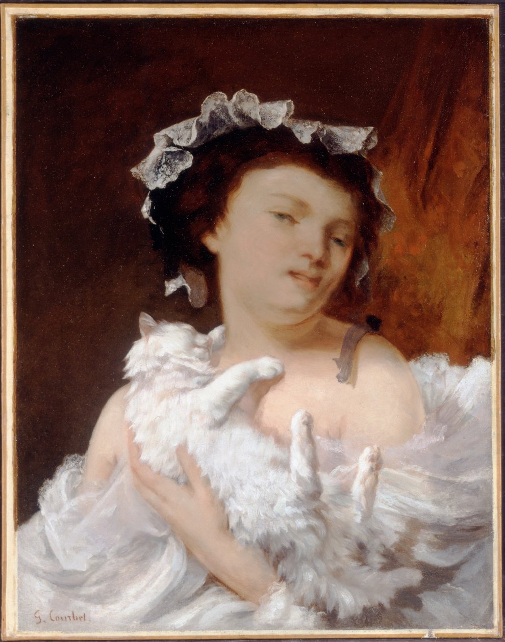 Femme avec un chat, 1864 - Gustave Courbet