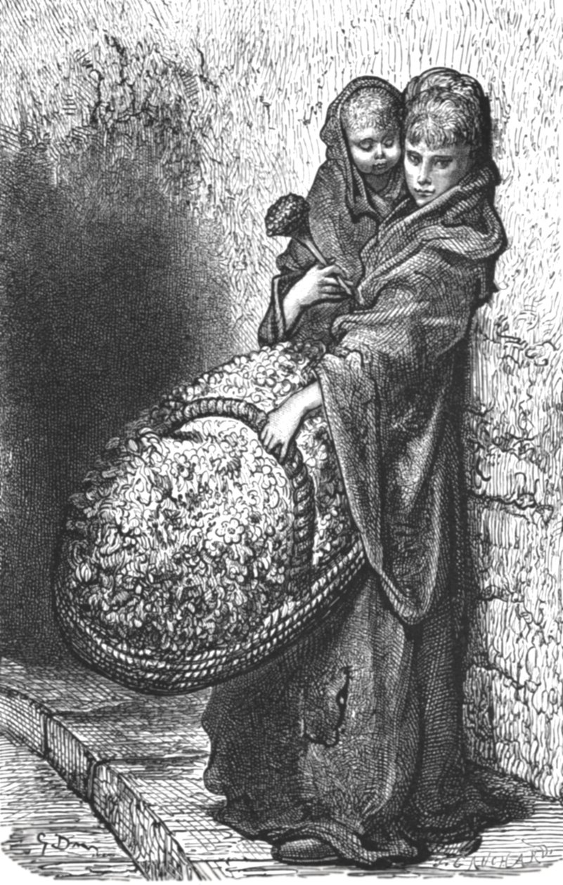 Une marchande de fleurs, 1872 - Gustave Dore