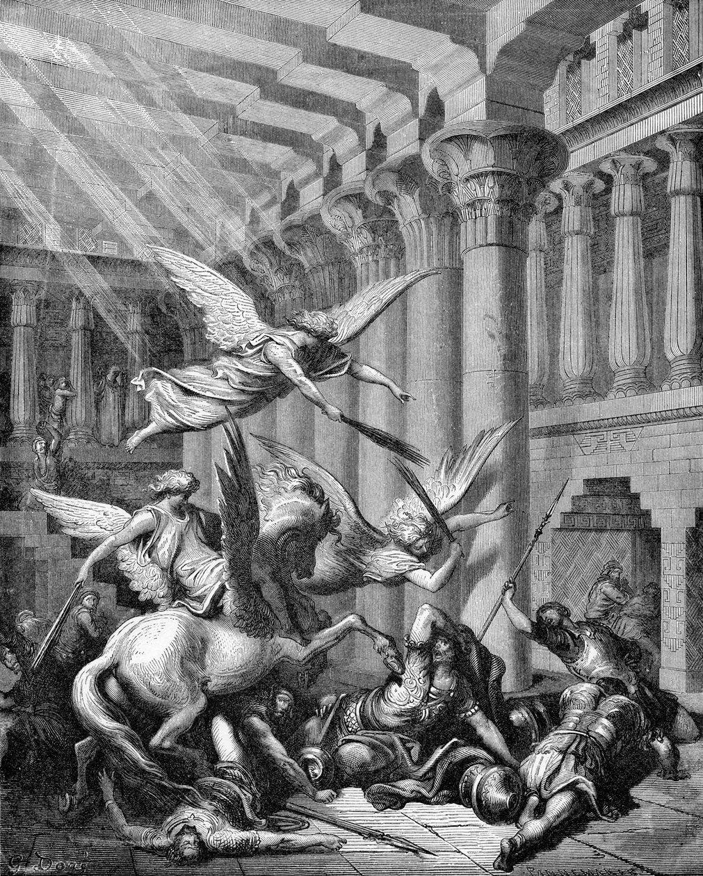 Héliodore puni dans le temple - Gustave Dore