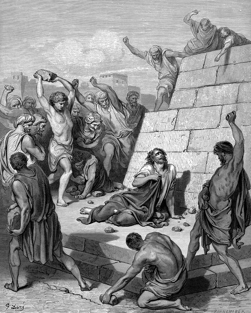 Martyre de Saint Étienne, vers 36, 1866 - Gustave Dore
