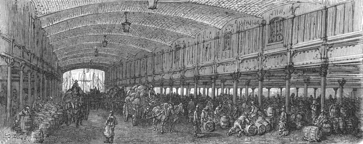 Le grand entrepôt - Dock de St. Katherine, 1872 - Gustave Dore