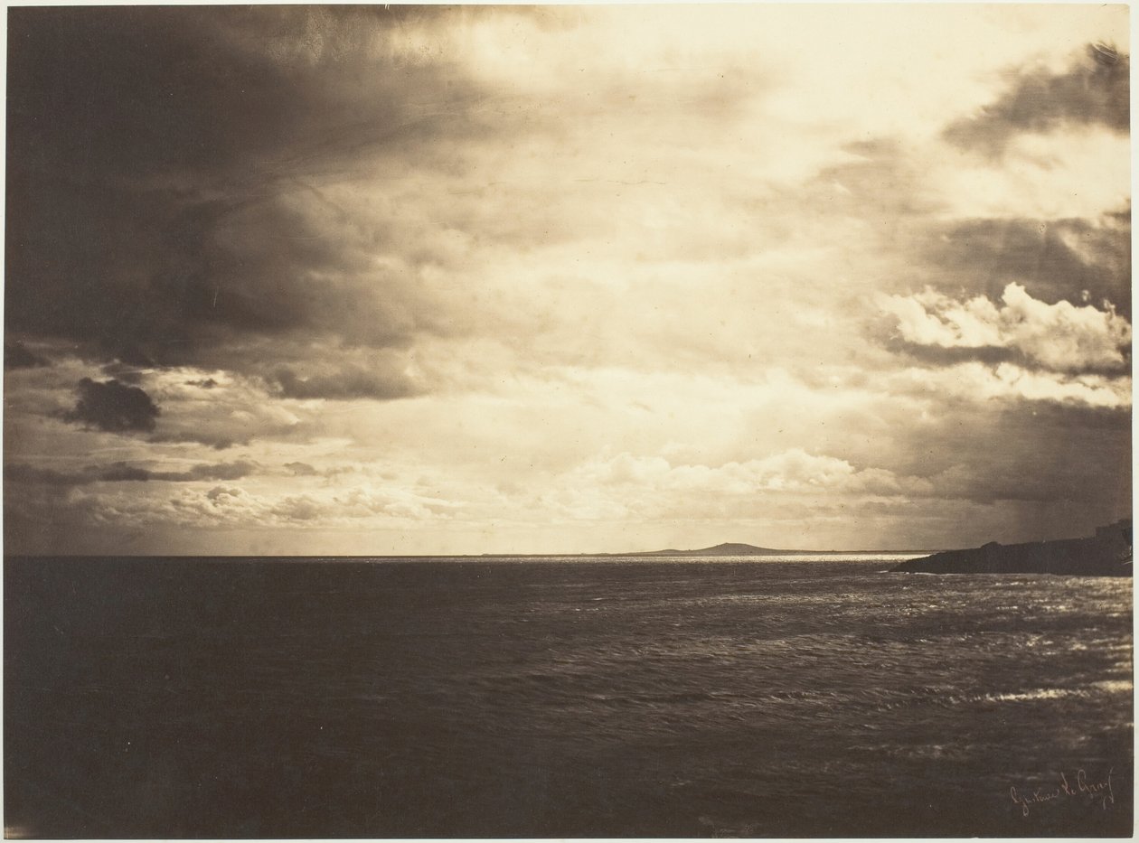 Ciel nuageux, mer Méditerranée, 1857 - Gustave Le Gray