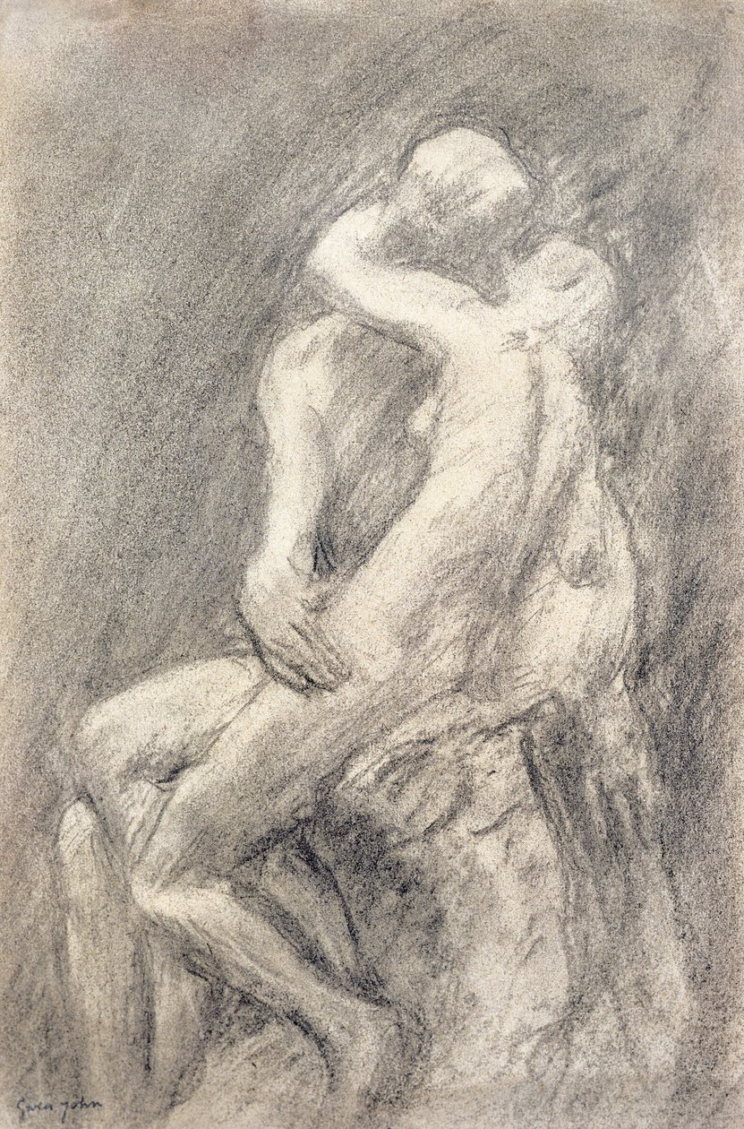 Étude du Baiser de Rodin dans son atelier - Gwen John