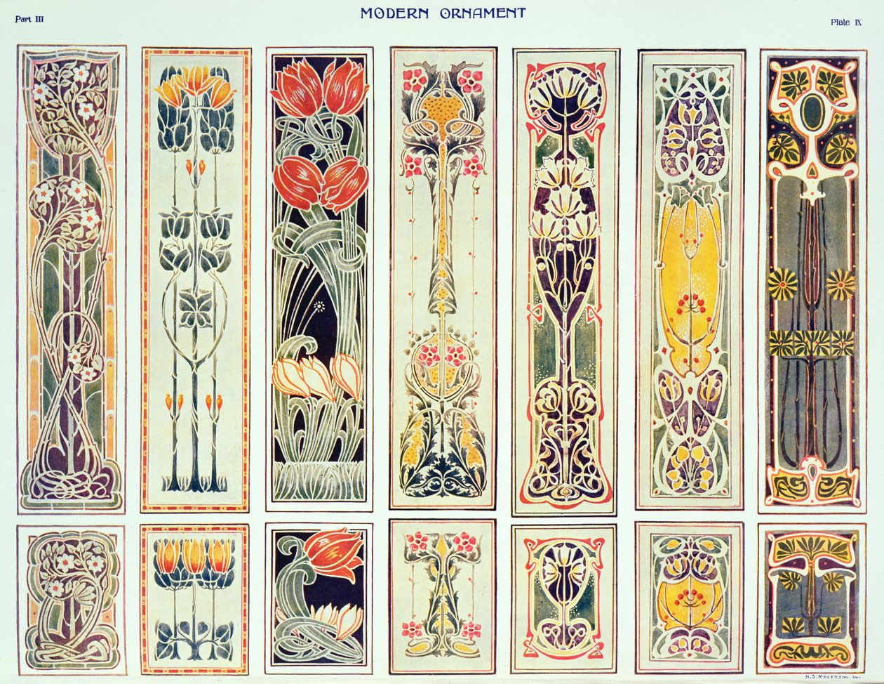Sélection de motifs de panneaux, planche IX de 