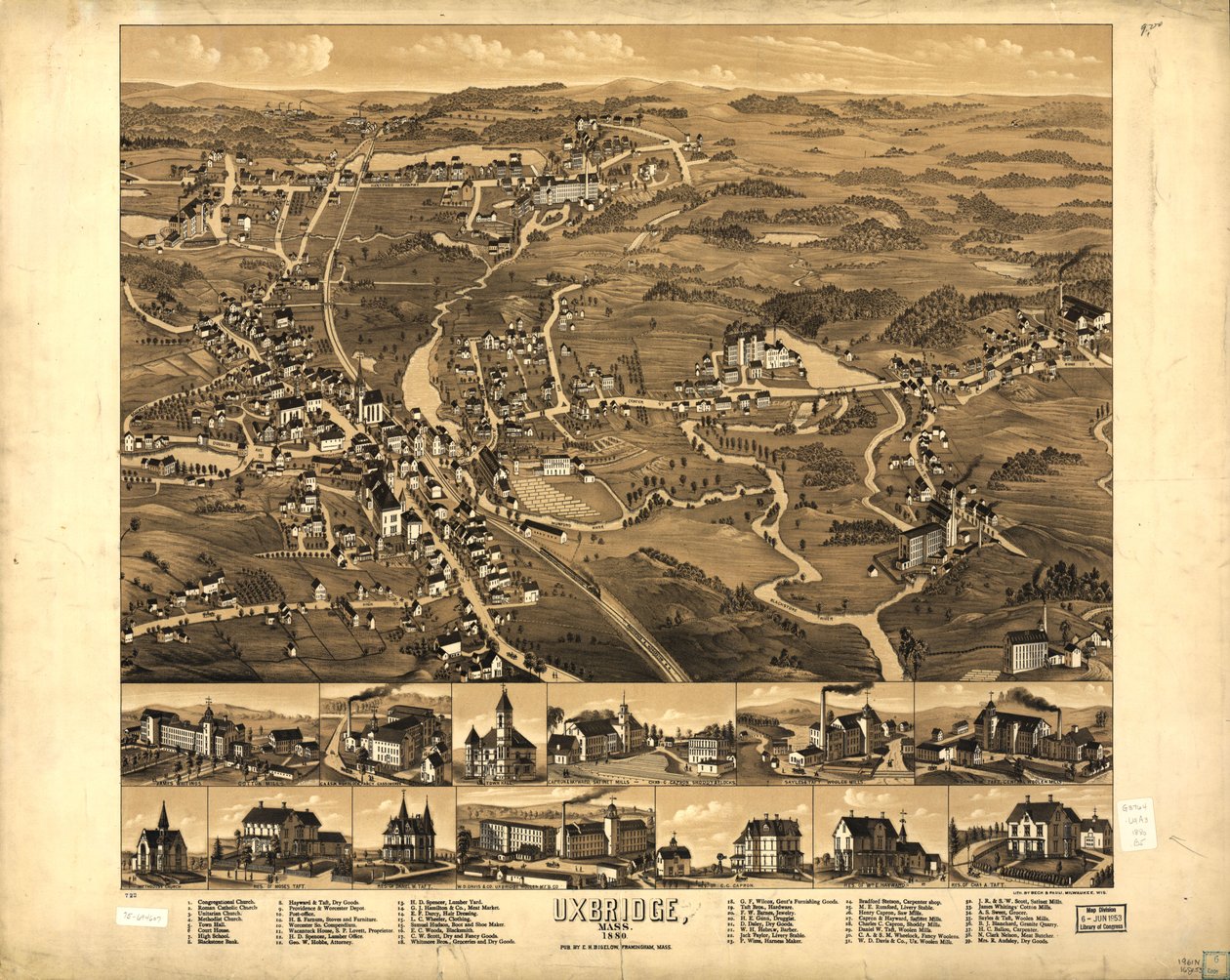 Uxbridge, Mass. 1880 - H. Beck and Pauli Bigelow