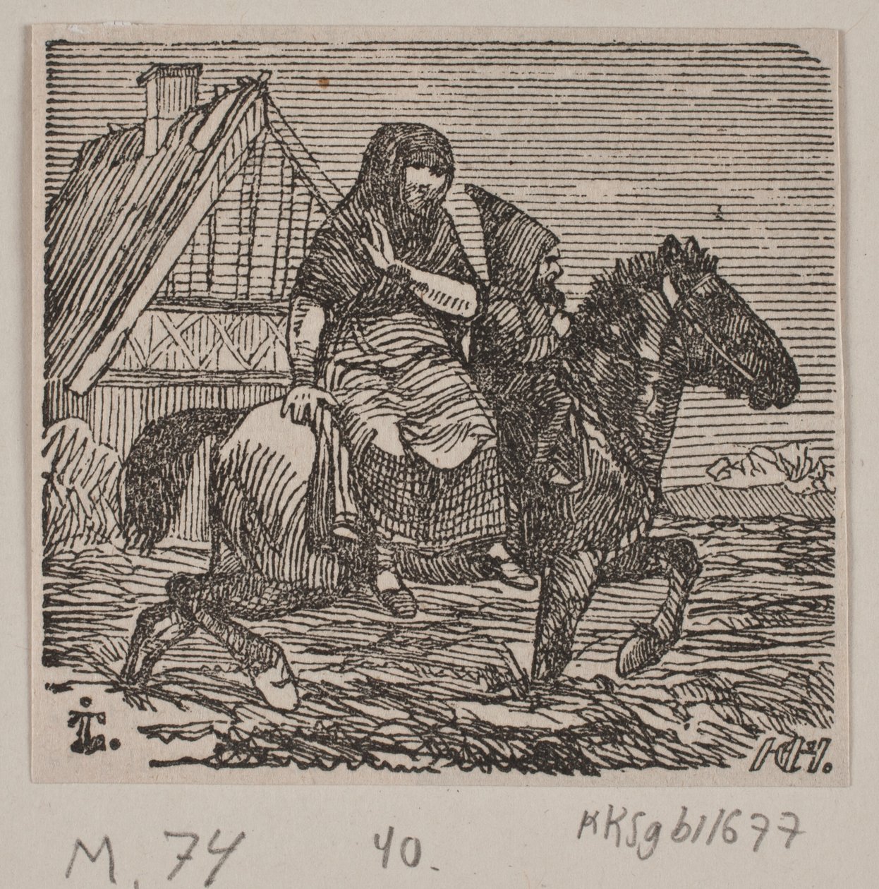 Illustration pour "La sage-femme et le troll" - H. C. Henneberg